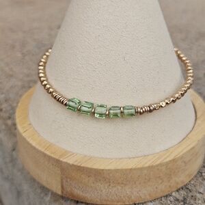 KEEP Collective Rose Gold Green Peridot Wrap Bracelet Birthstobe August Jewelry